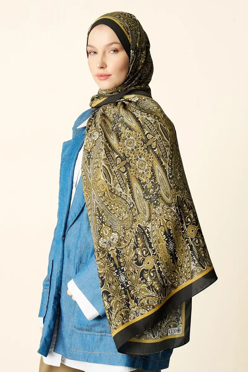 Fierce Floş Viskon Şal - Gold - ED SCARF