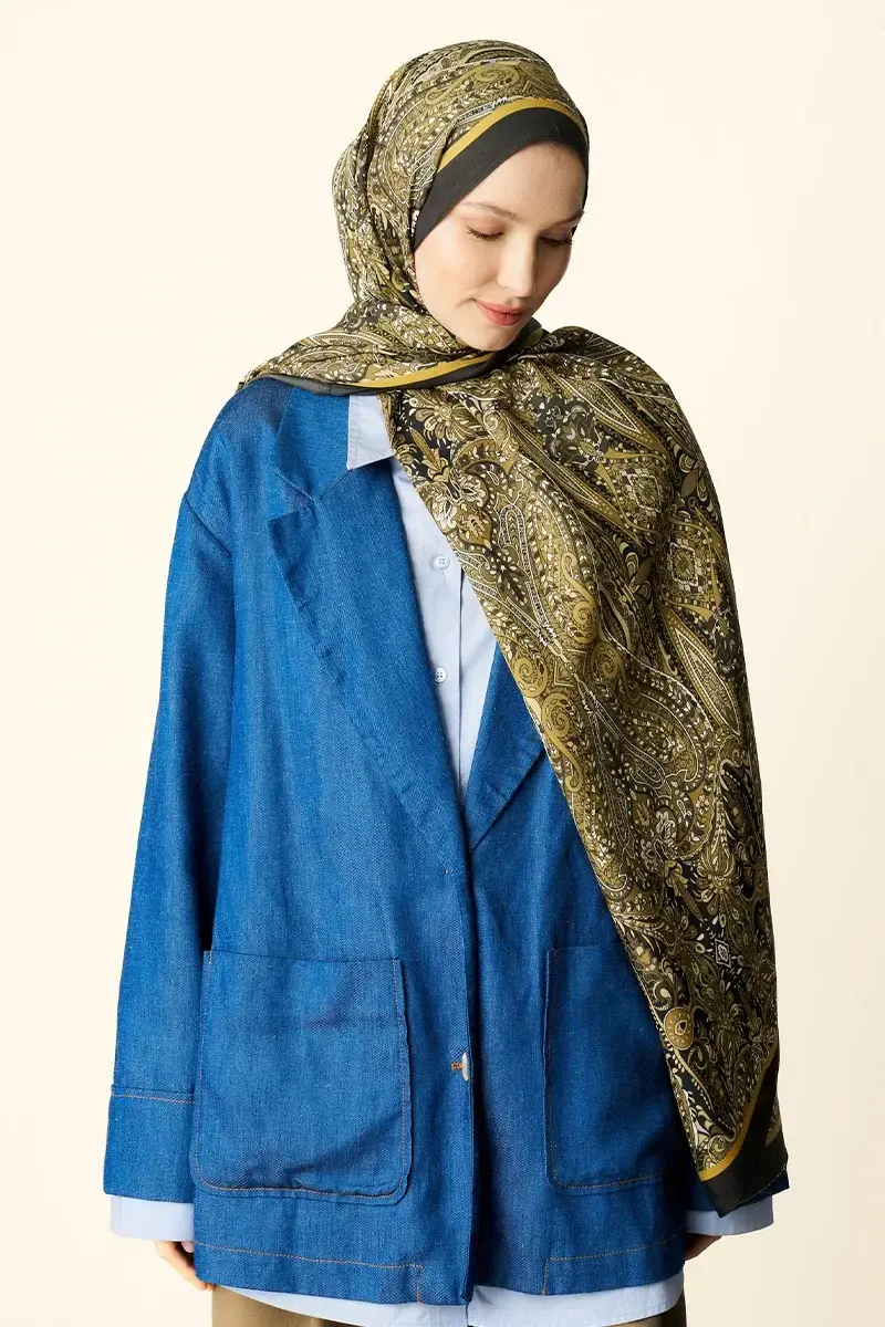 Fierce Floş Viskon Şal - Gold - ED SCARF