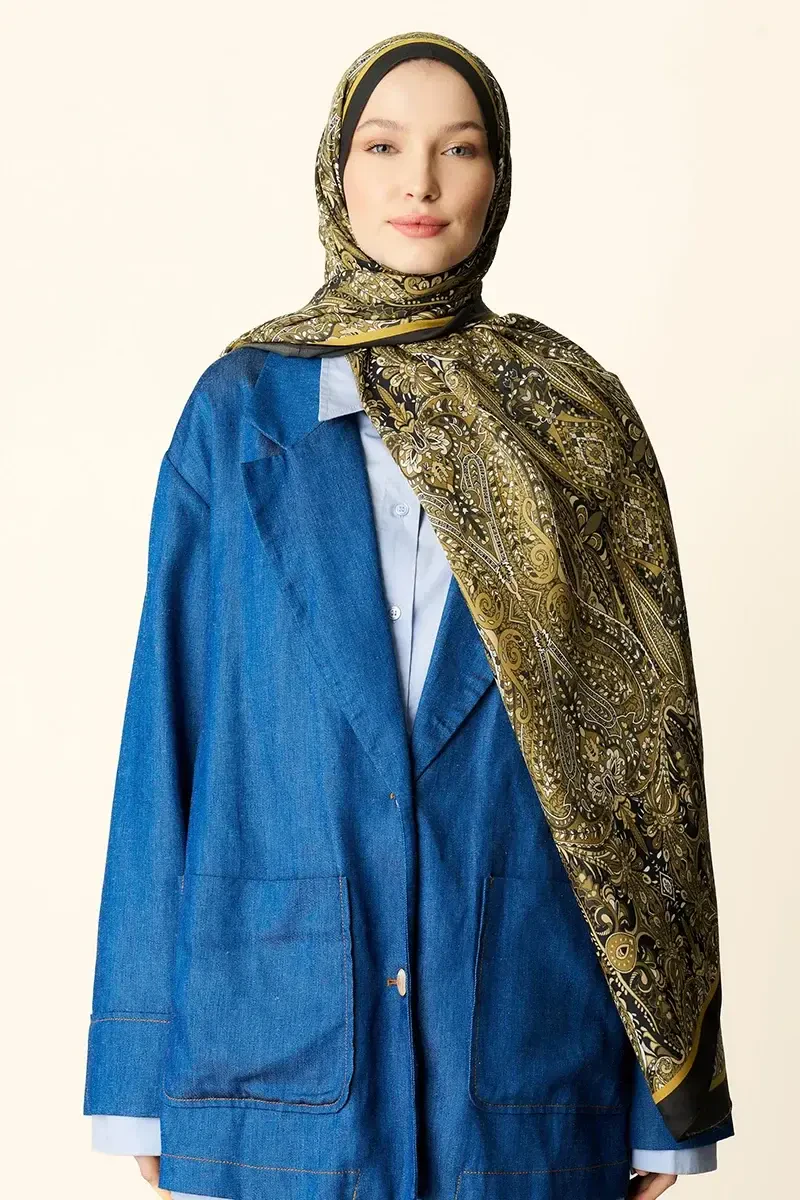 Fierce Floş Viskon Şal - Gold - ED SCARF