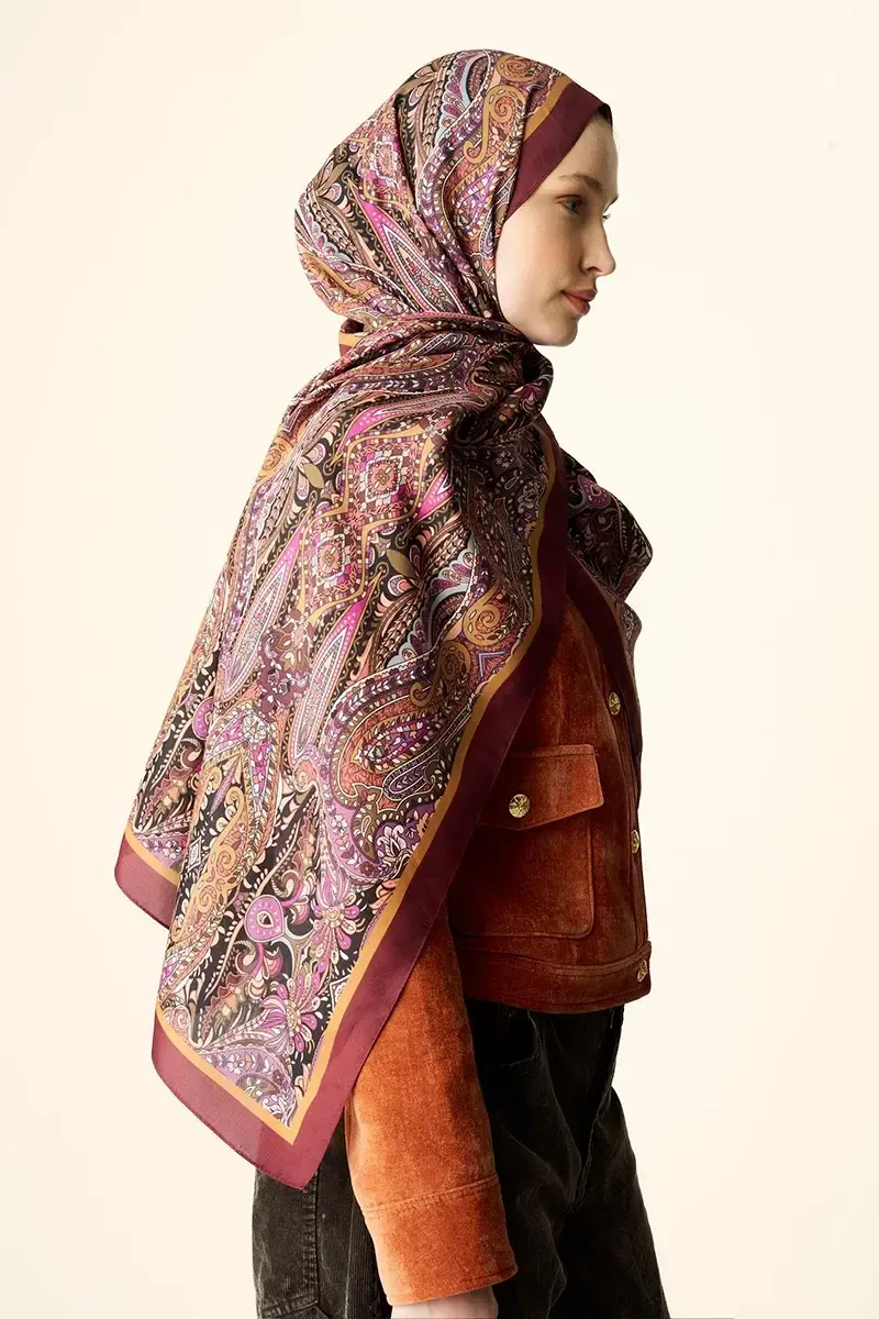 Fierce Floş Viskon Şal - Kiremit - ED SCARF