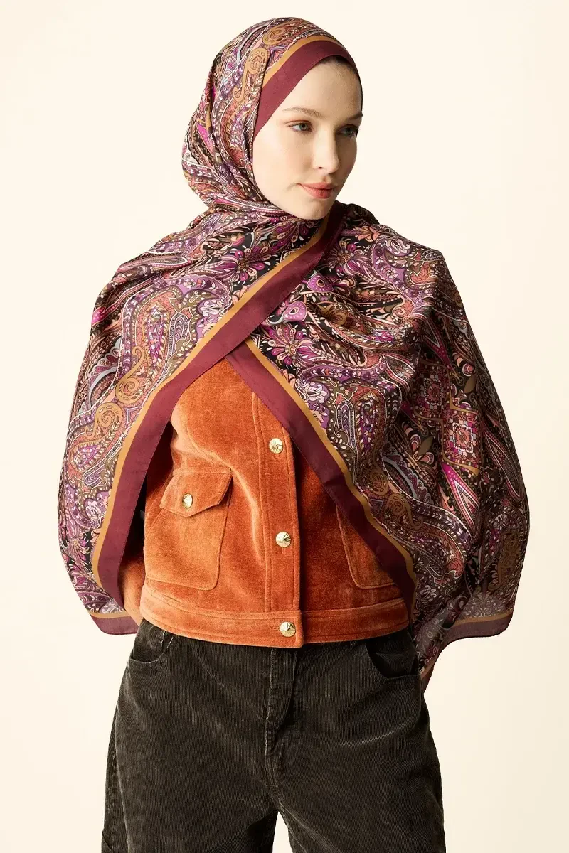 Fierce Floş Viskon Şal - Kiremit - ED SCARF