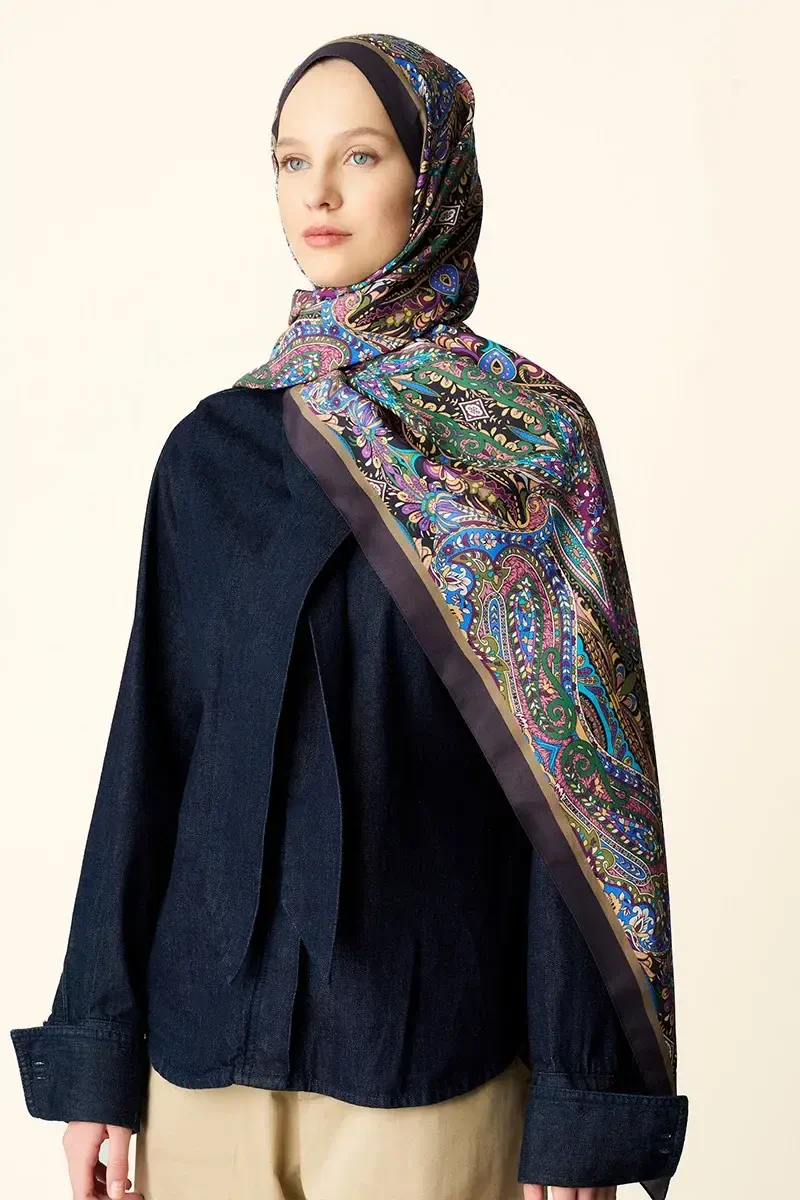 Fierce Floş Viskon Şal - Mor - ED SCARF