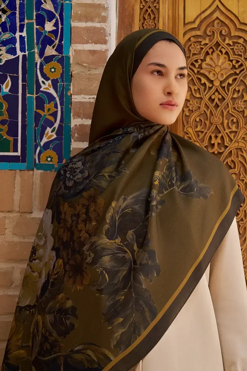 Floris Floş Viskon Şal - Nefti - ED SCARF