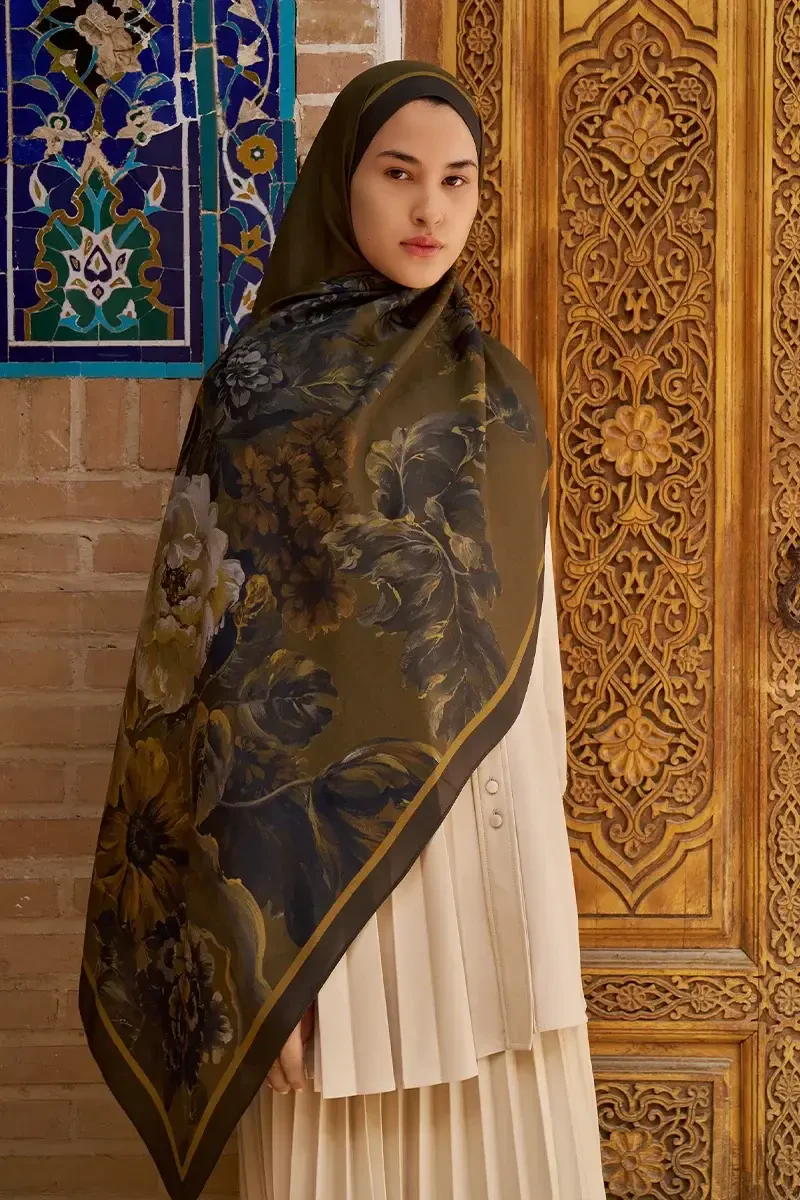 Floris Floş Viskon Şal - Nefti - ED SCARF