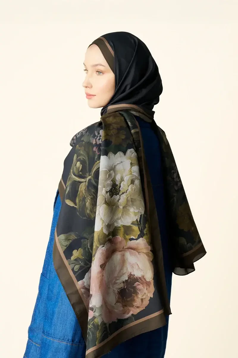 Floris Floş Viskon Şal - Yeşil - ED SCARF