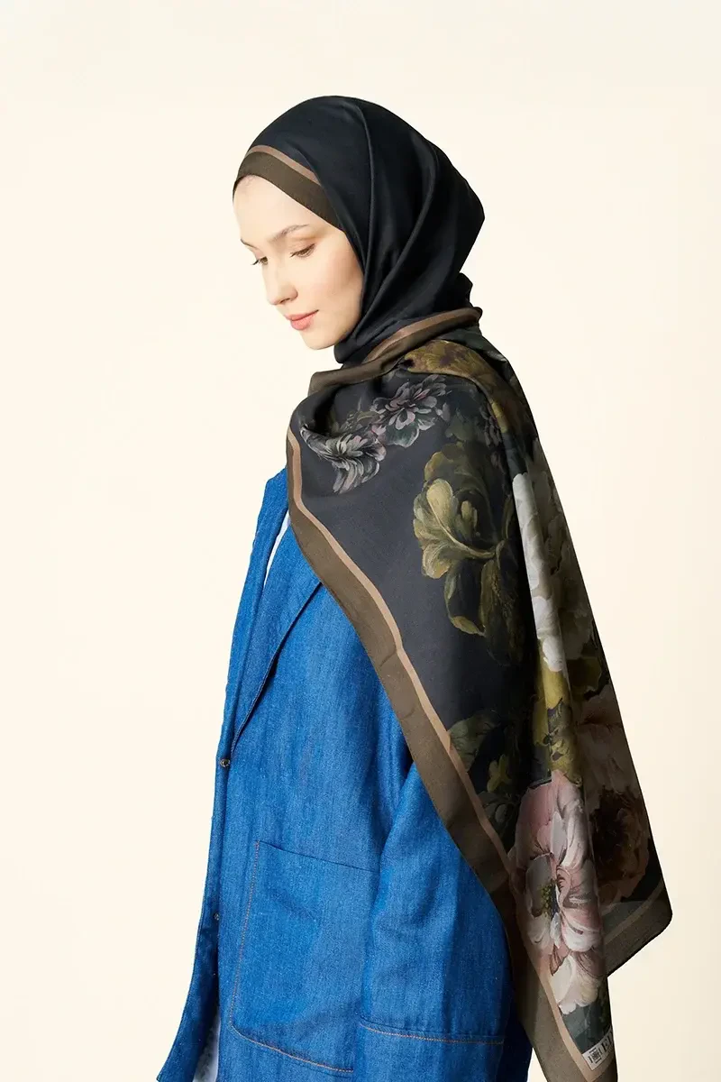 Floris Floş Viskon Şal - Yeşil - ED SCARF