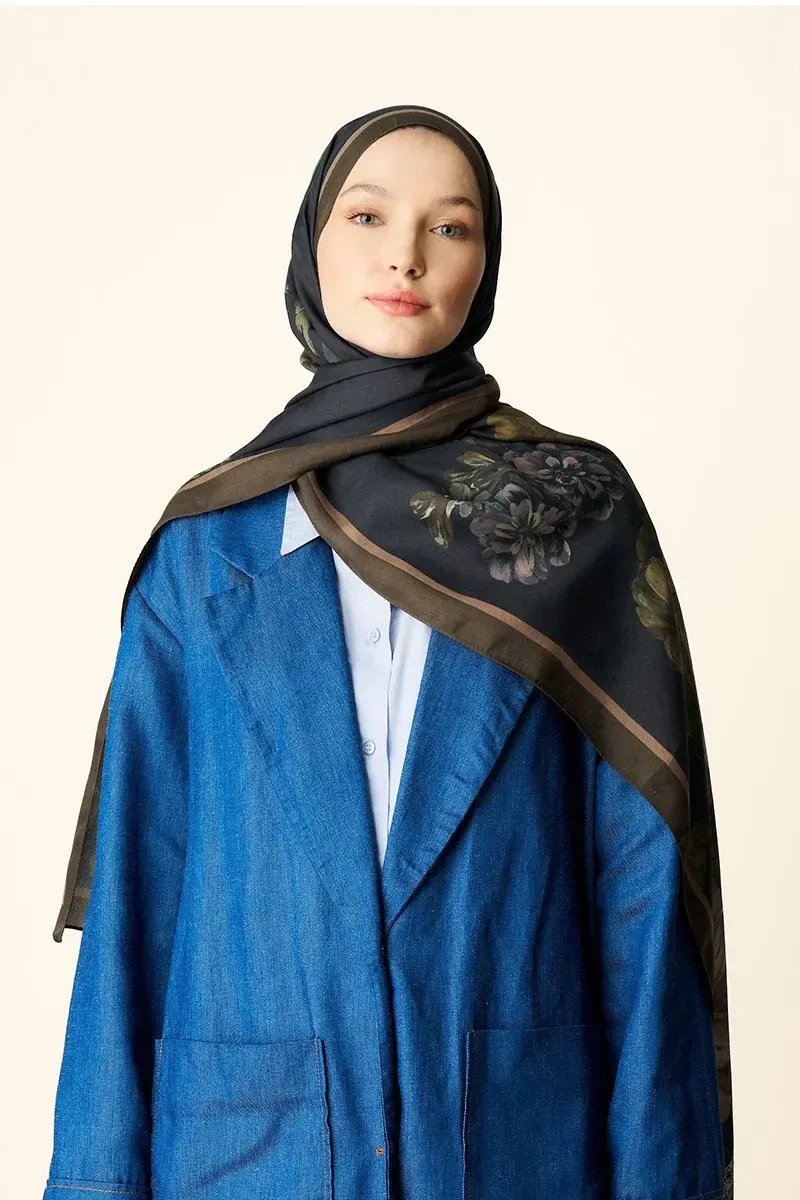 Floris Floş Viskon Şal - Yeşil - ED SCARF