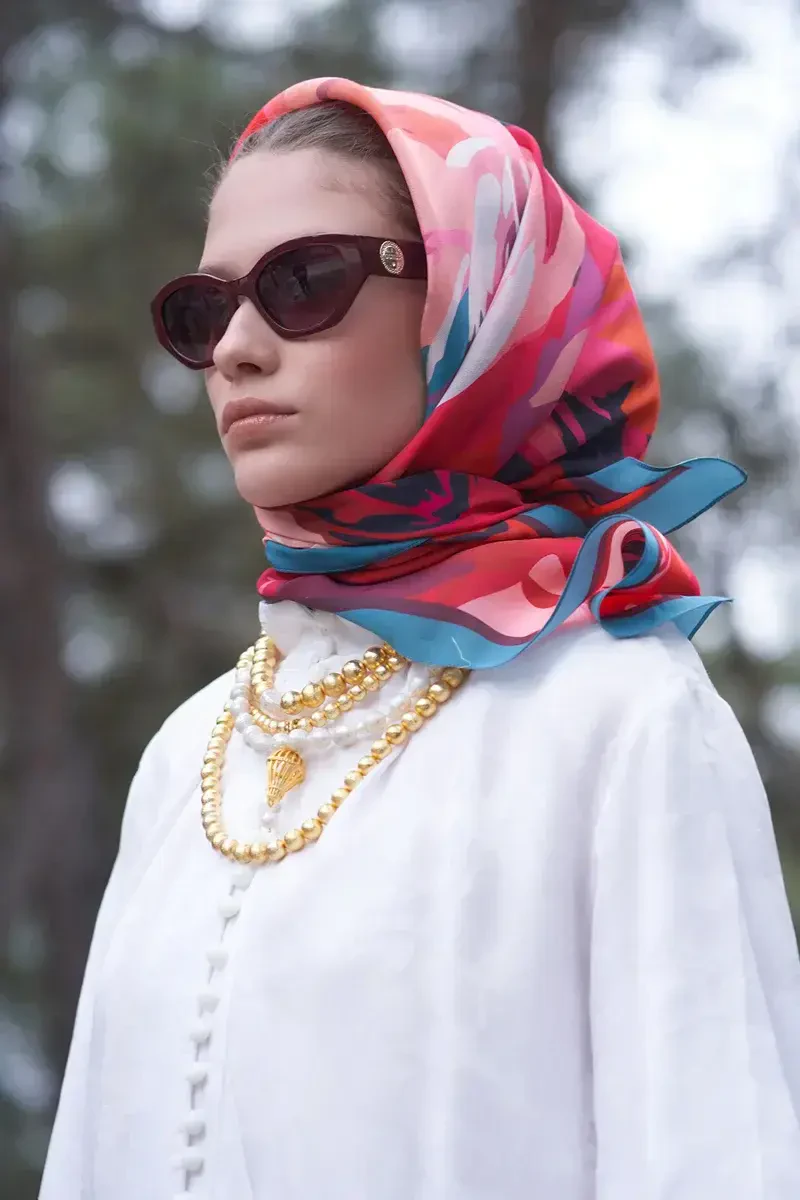 Freya Desen Modal Eşarp - Mercan - ED Scarf