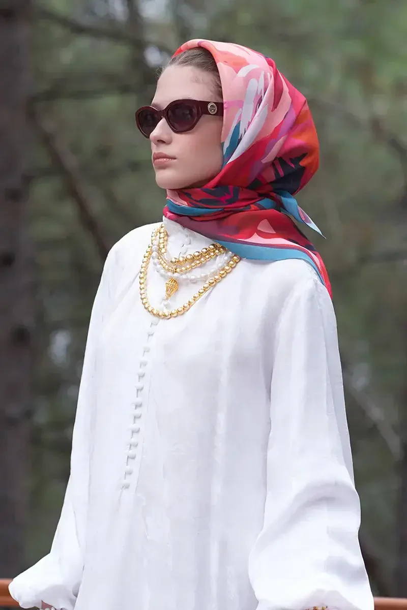 Freya Desen Modal Eşarp - Mercan - ED Scarf