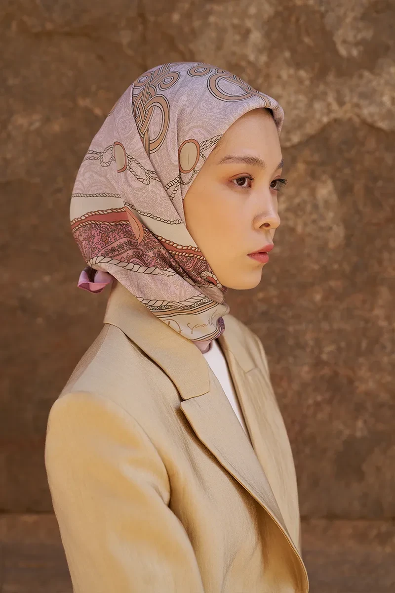 Glaze Braid Desen Eşarp - Pembe - ED SCARF