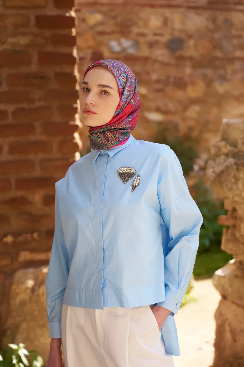 Glaze Endles Desen Eşarp - Pembe - ED SCARF