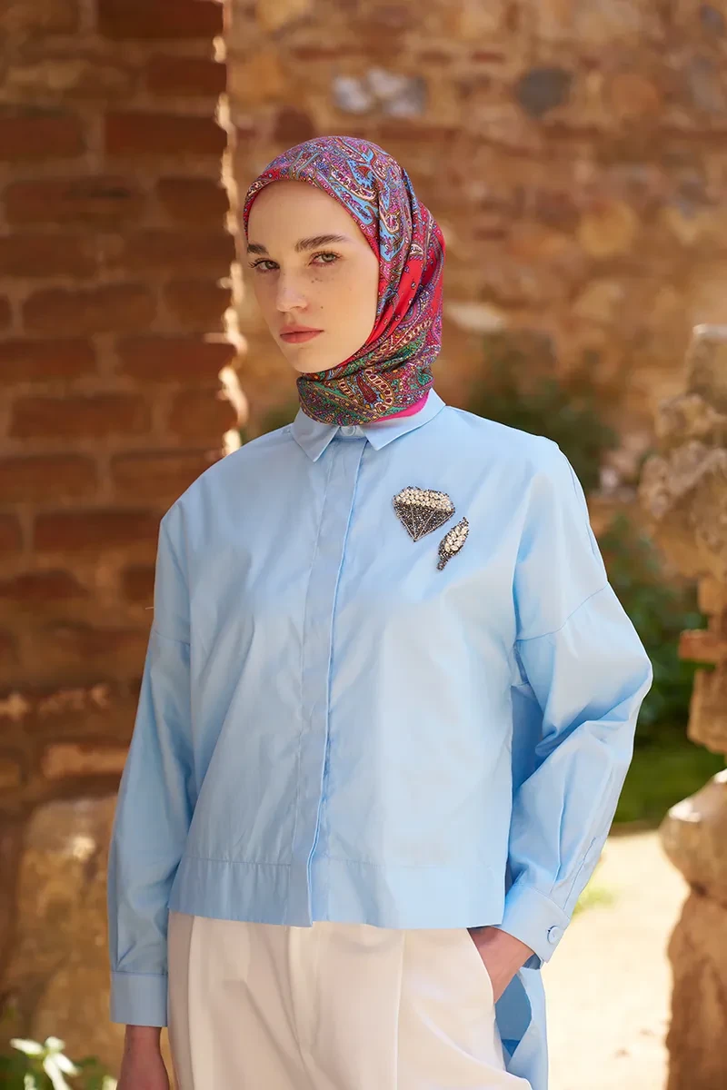 Glaze Endles Desen Eşarp - Pembe - ED SCARF