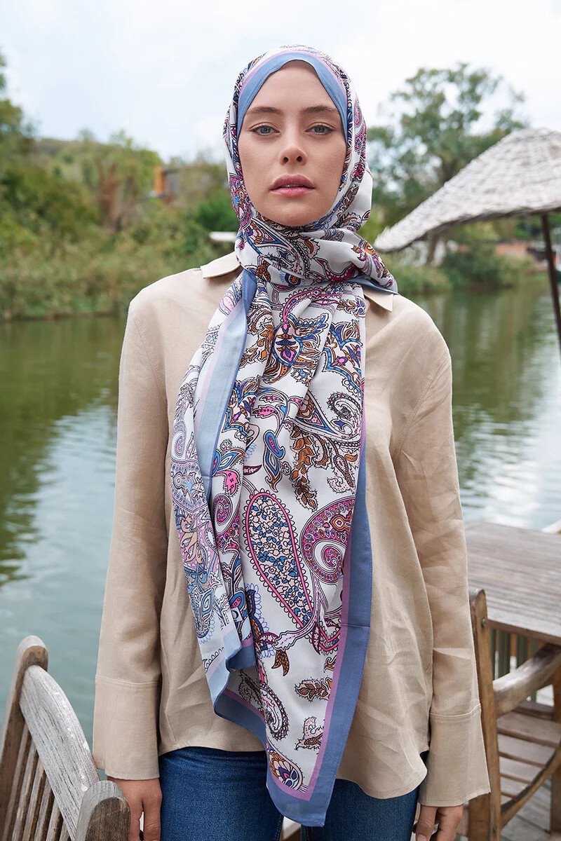 Heritage Alâ Şal - Mavi - ED Scarf