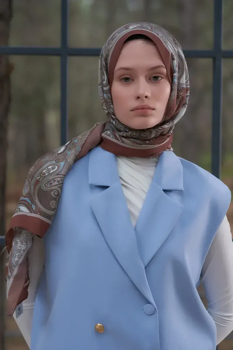 Heritage Gazel Şal - Kahverengi - ED Scarf