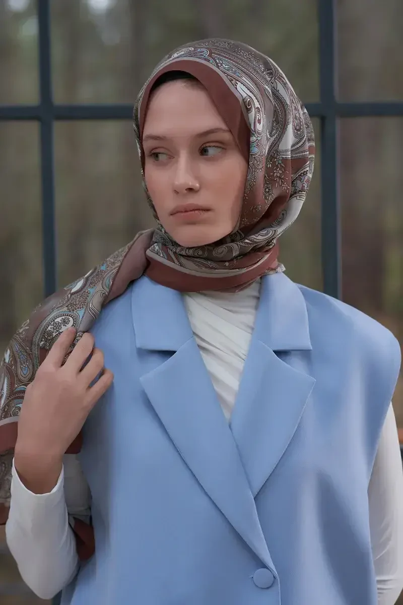 Heritage Gazel Şal - Kahverengi - ED Scarf