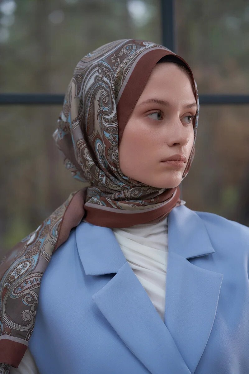 Heritage Gazel Şal - Kahverengi - ED Scarf