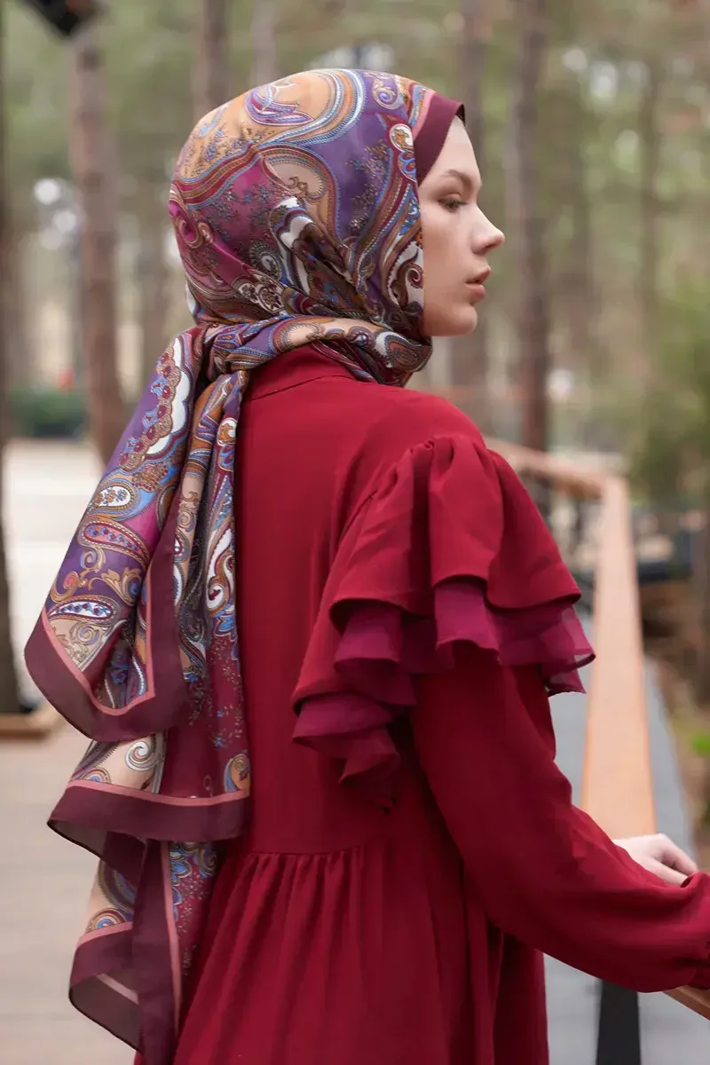 Heritage Gazel Şal - Mürdüm - ED Scarf