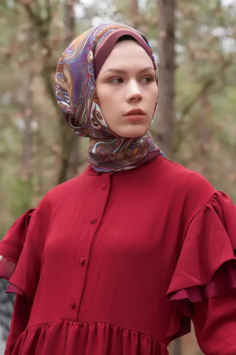 Heritage Gazel Şal - Mürdüm - ED Scarf