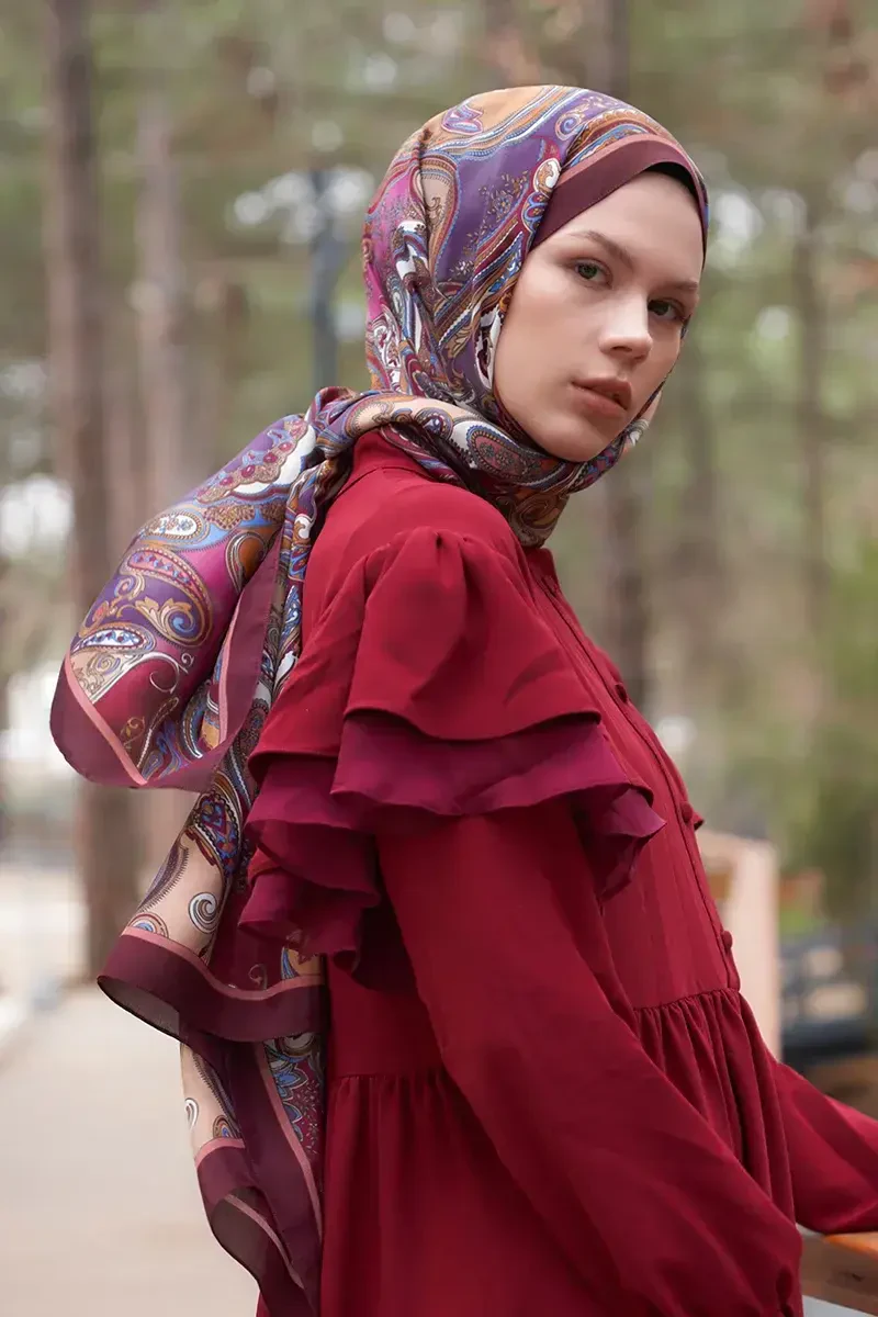 Heritage Gazel Şal - Mürdüm - ED Scarf