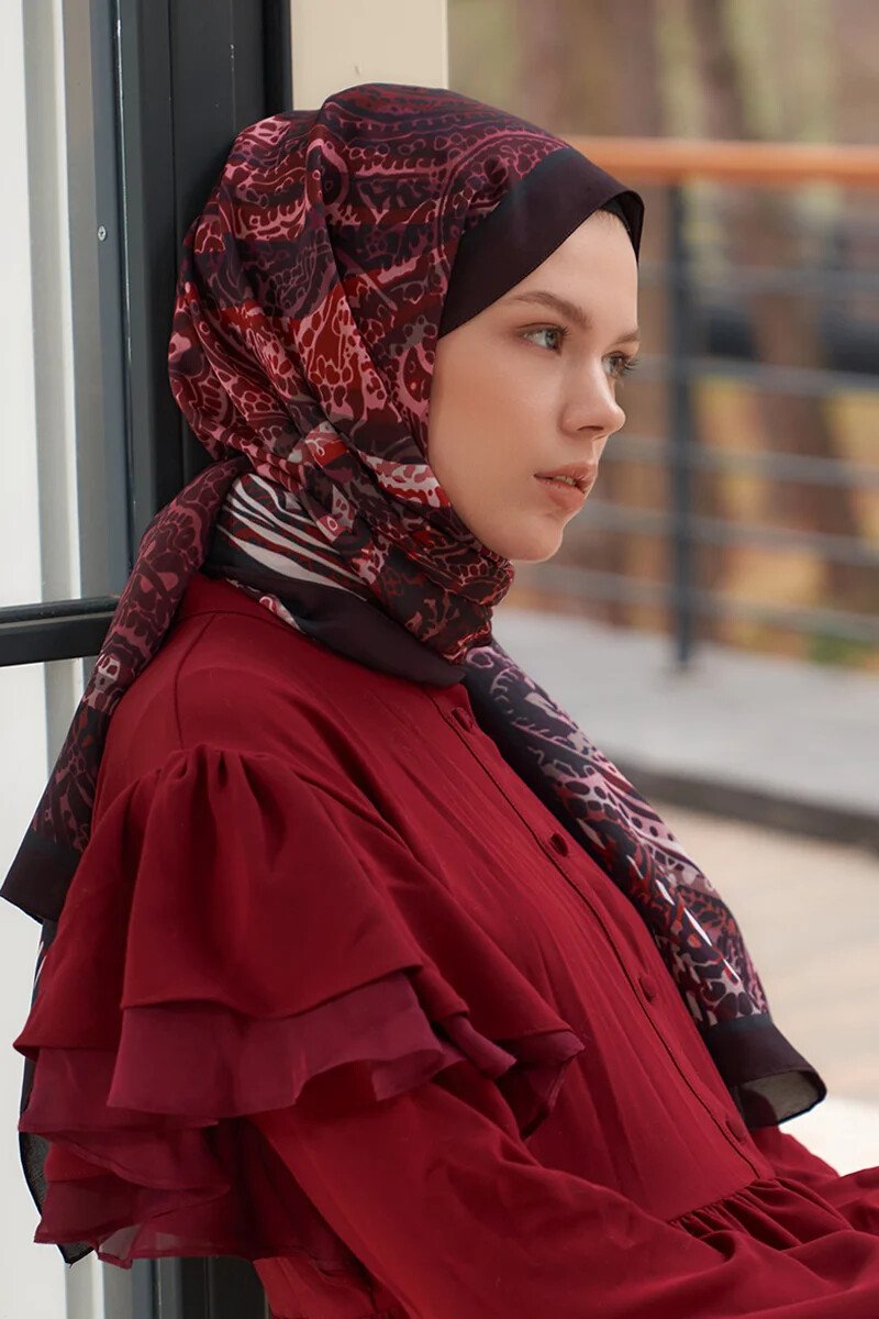 Heritage Hare Şal - Bordo - ED Scarf