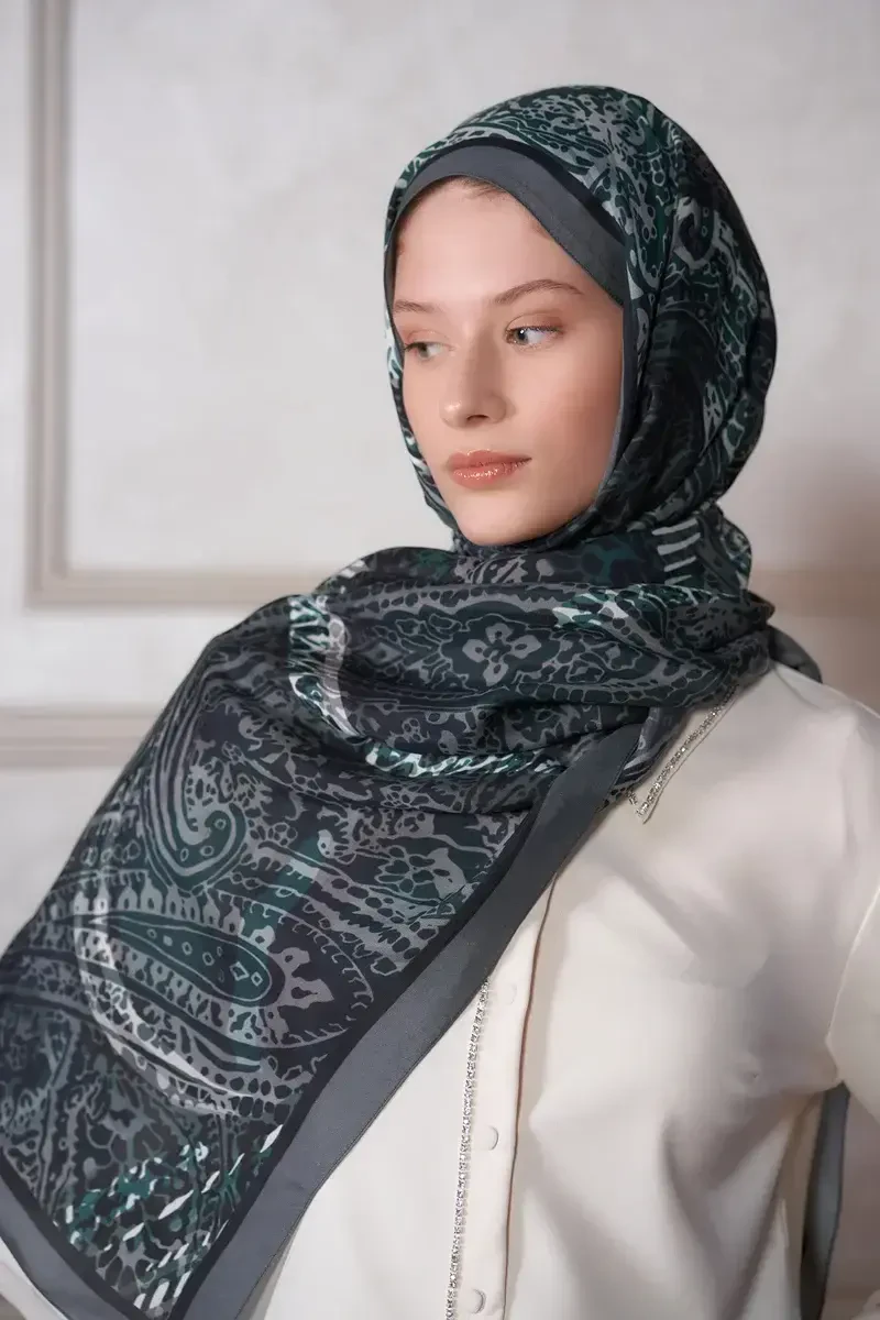 Heritage Hare Şal - Koyu Yeşil - ED Scarf