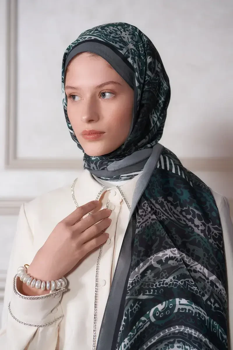 Heritage Hare Şal - Koyu Yeşil - ED Scarf