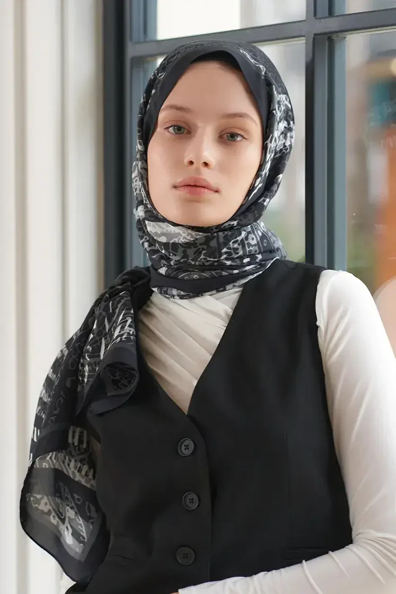 Heritage Hare Şal - Siyah - ED Scarf