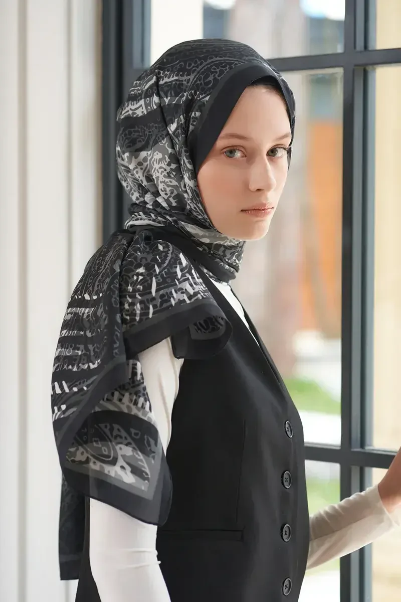 Heritage Hare Şal - Siyah - ED Scarf