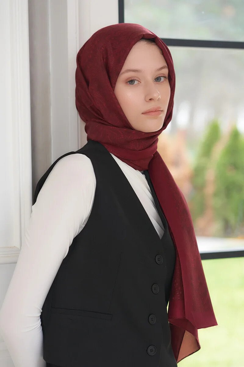 Heritage Saye Şal - Bordo - ED Scarf