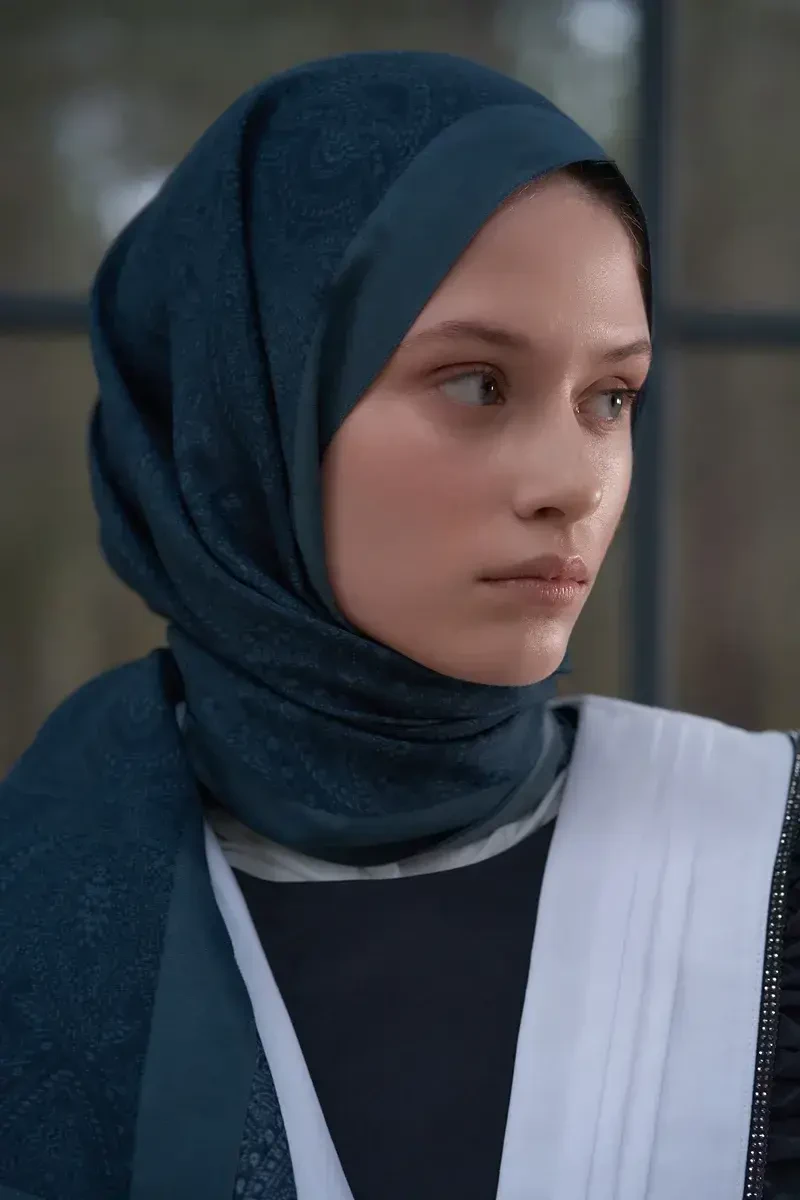 Heritage Saye Şal - Petrol - ED Scarf