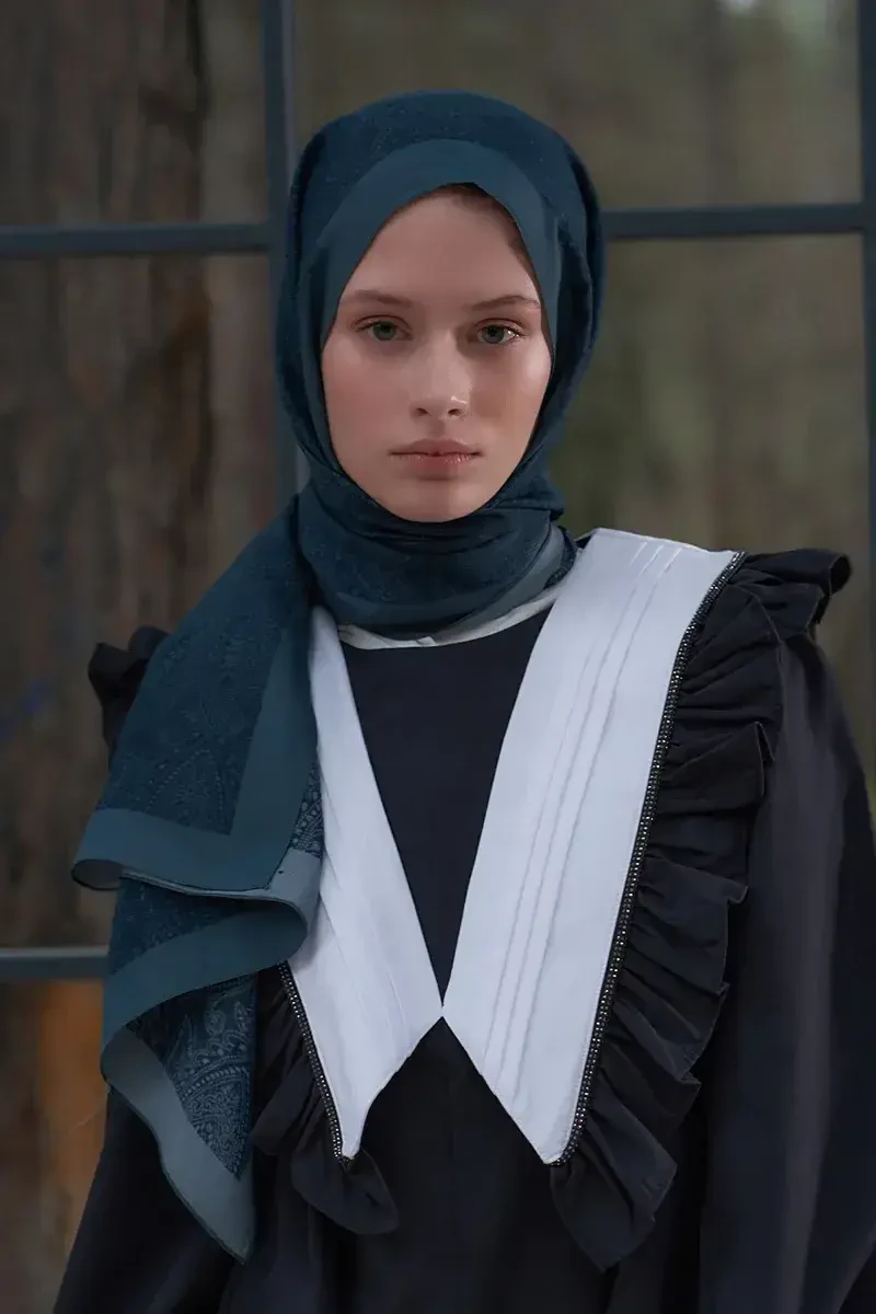 Heritage Saye Şal - Petrol - ED Scarf