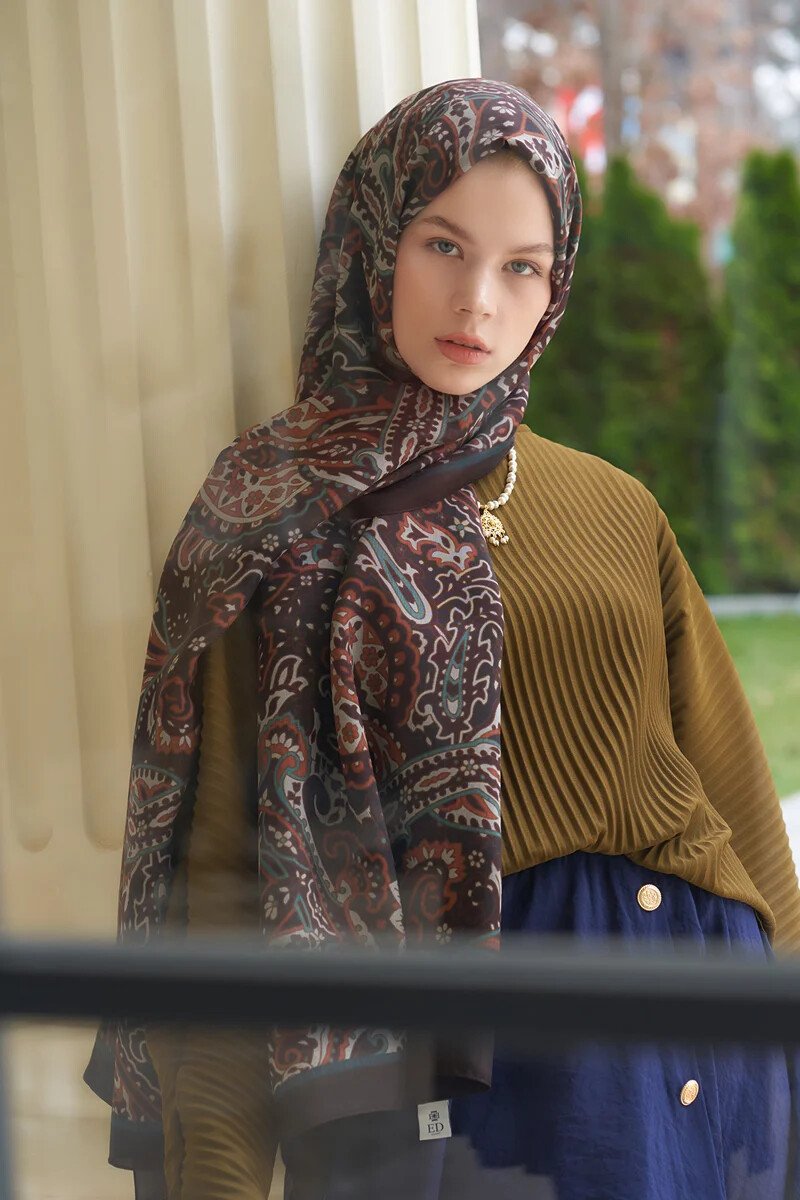 Heritage Visal Şal - Kahverengi - ED Scarf