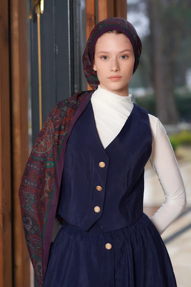 Heritage Visal Şal - Mürdüm - ED Scarf