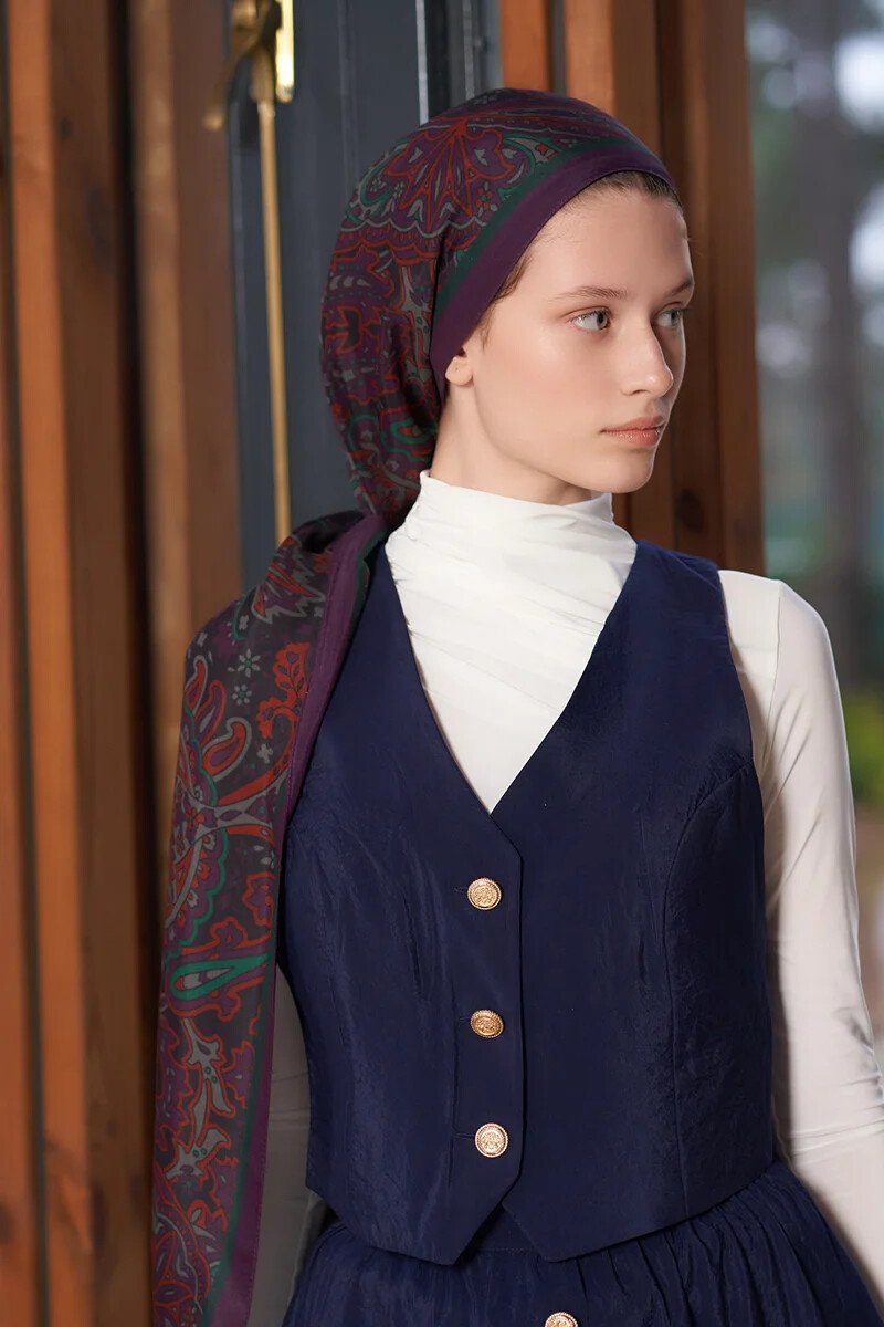 Heritage Visal Şal - Mürdüm - ED Scarf