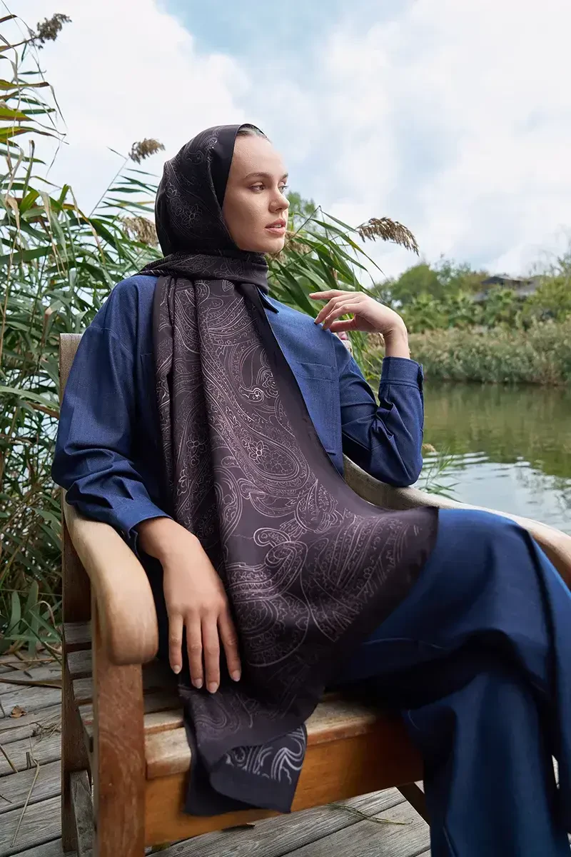 Iconic Collection Ahenk - Mürdüm - ED Scarf