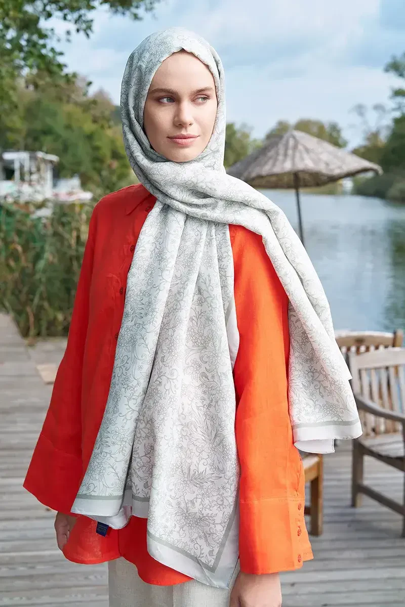 Iconic Collection Farida - Taş/Yeşil - ED Scarf