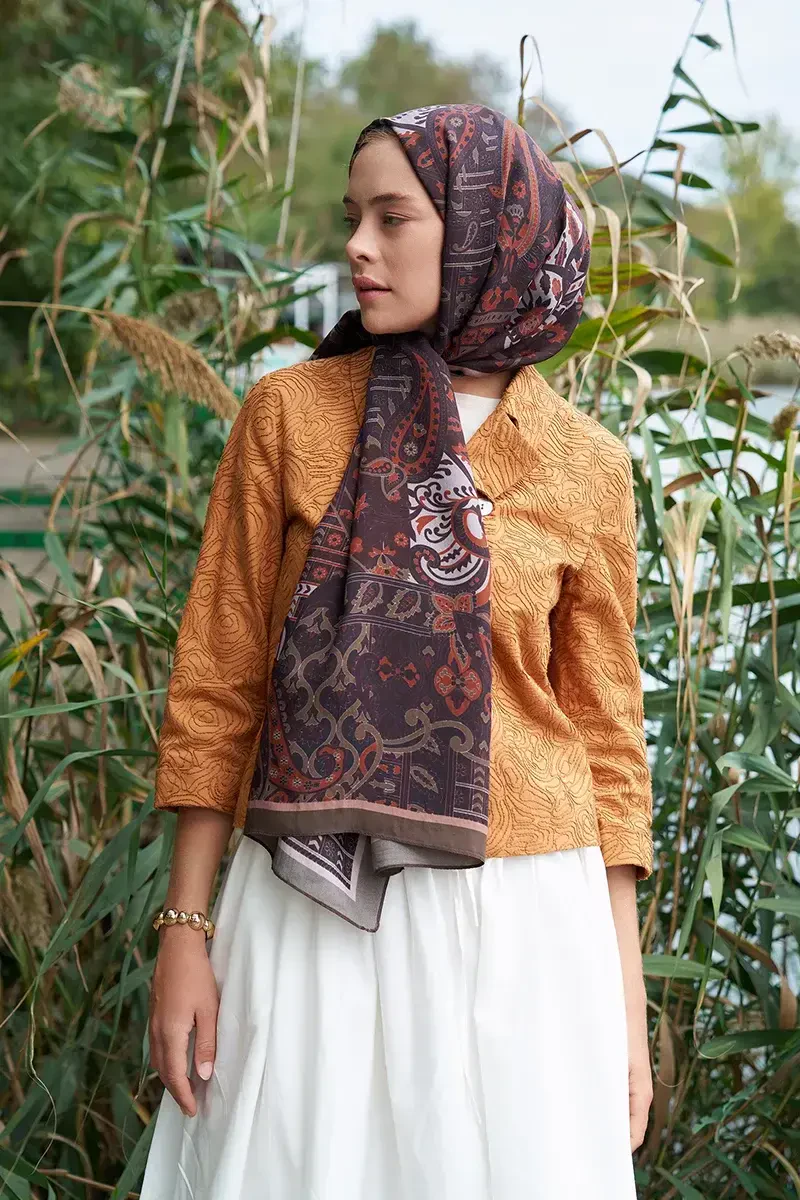Iconic Collection Hasna - Kahve - ED Scarf