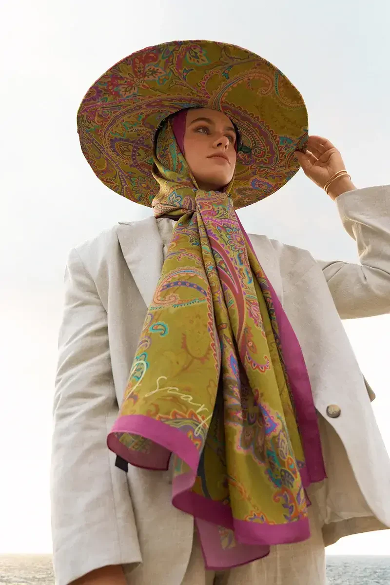 Iconic Collection Meyal - Yağ Yeşili - ED Scarf