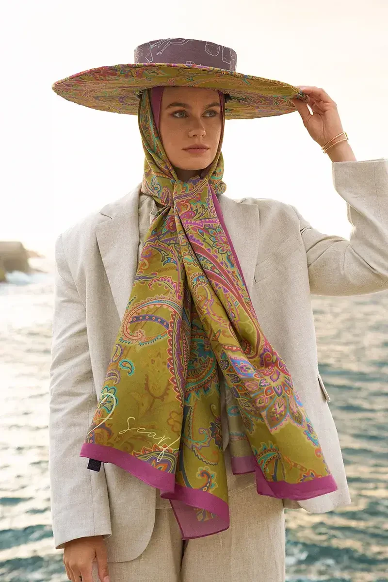 Iconic Collection Meyal - Yağ Yeşili - ED Scarf
