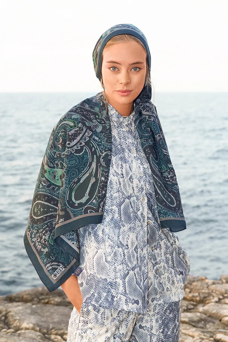 Iconic Collection Vera - Petrol - ED Scarf
