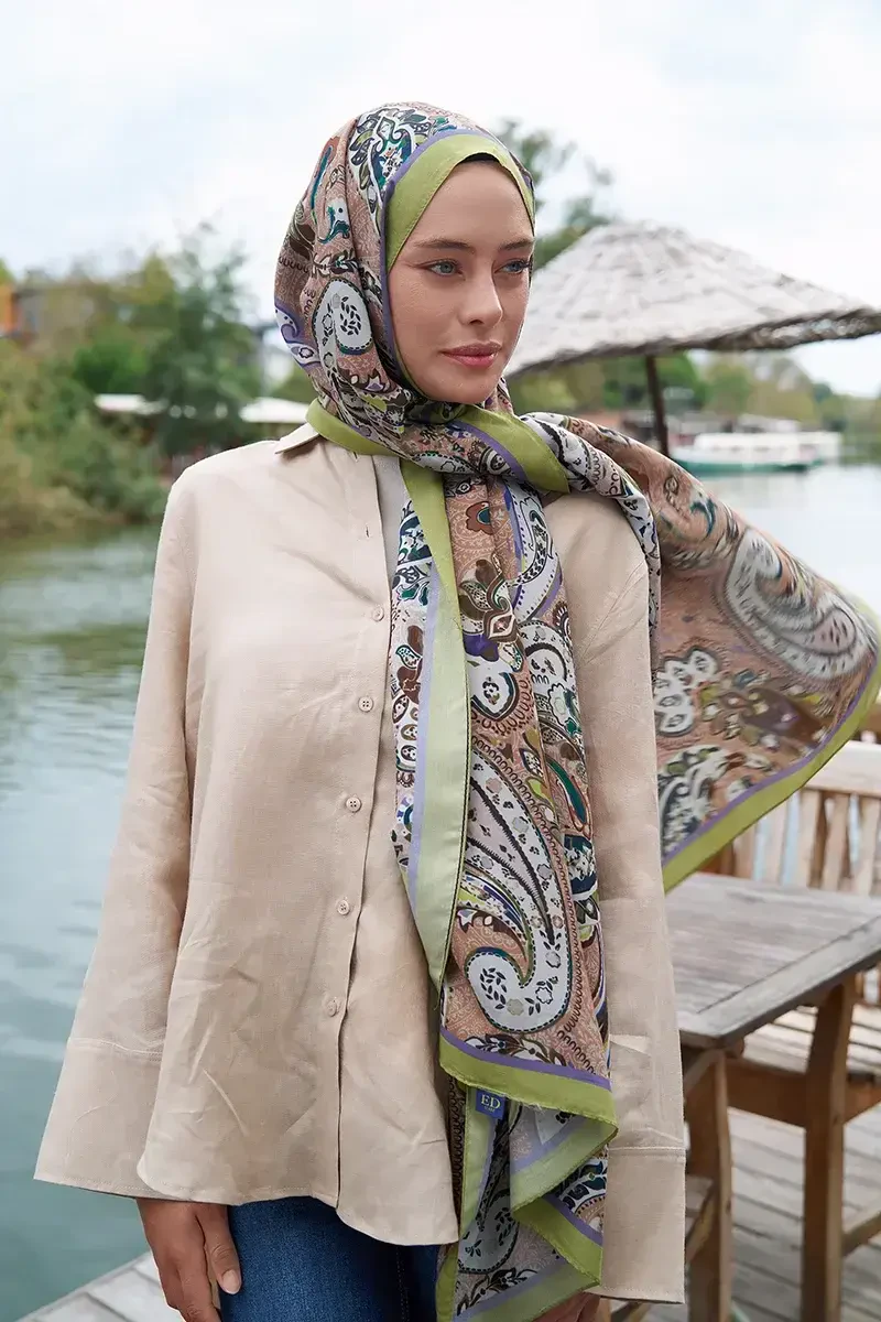 Iconic Collection Vera - Yağ Yeşili - ED Scarf
