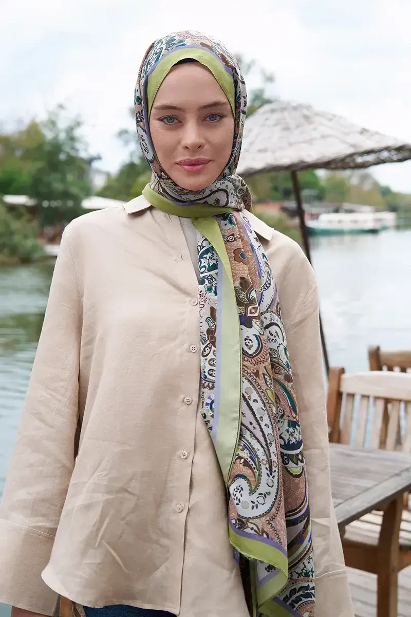 Iconic Collection Vera - Yağ Yeşili - ED Scarf