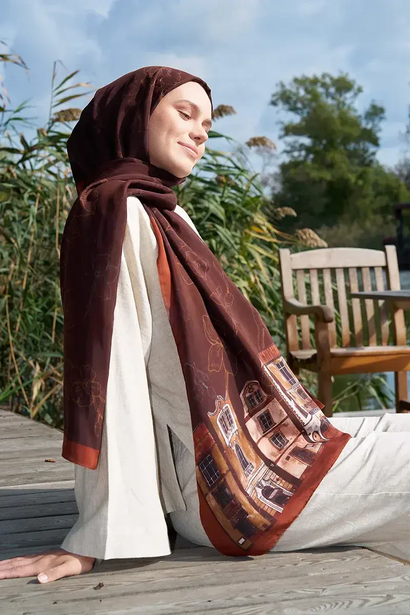 Iconic Collection Yade - Kızıl Kahve - ED Scarf