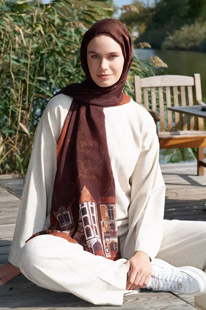 Iconic Collection Yade - Kızıl Kahve - ED Scarf