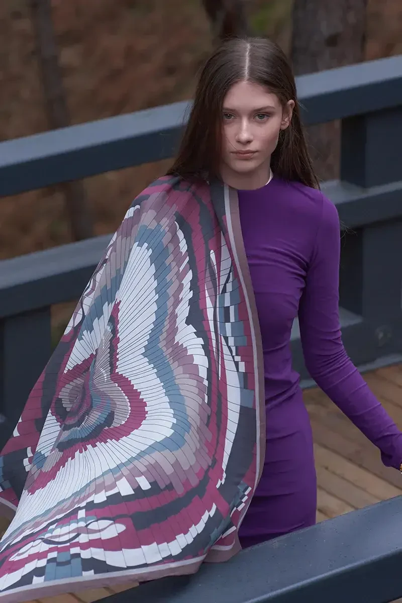 İllusion Desen Modal Eşarp - Soft - ED Scarf