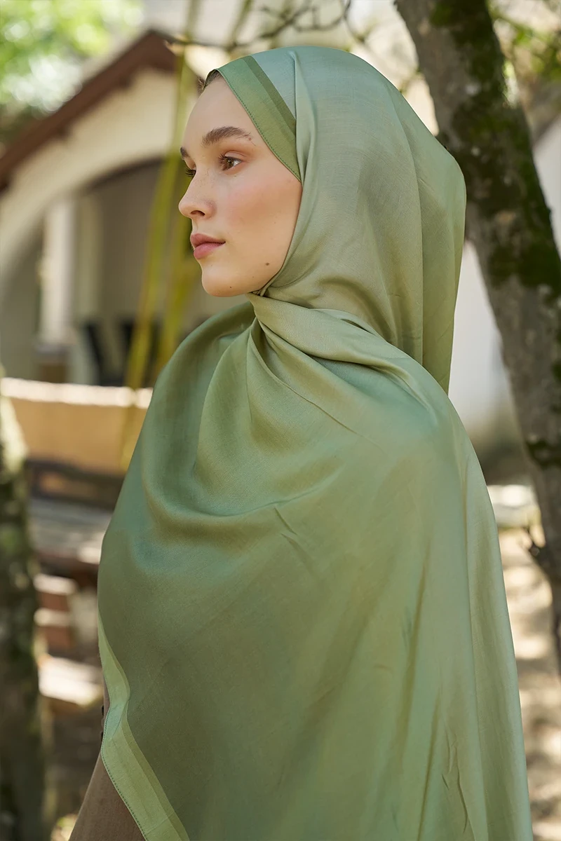 Inspired Degrade Desen Şal - Yeşil - ED SCARF