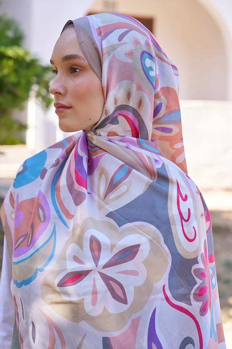 Inspired Density Desen Şal - Bej - ED SCARF