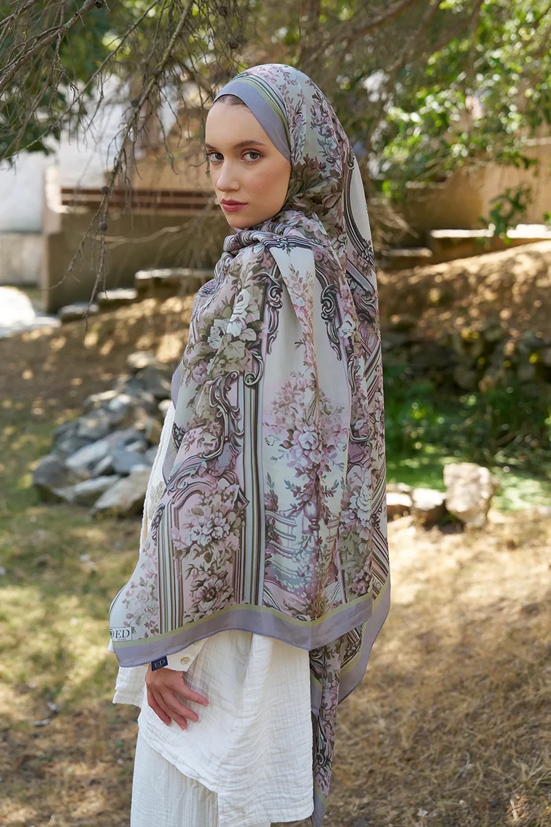 Inspired Esperanza Desen Şal - Gri - ED SCARF