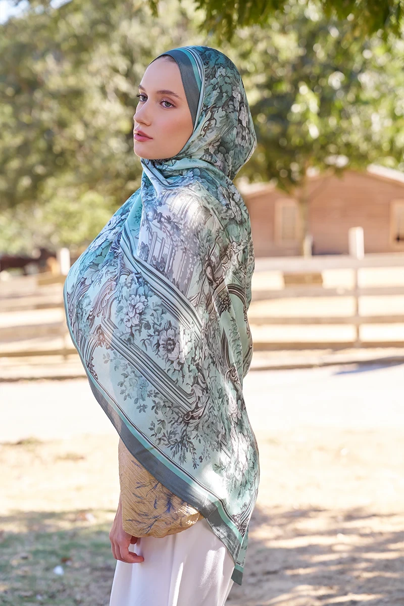 Inspired Esperanza Desen Şal - Mint - ED SCARF