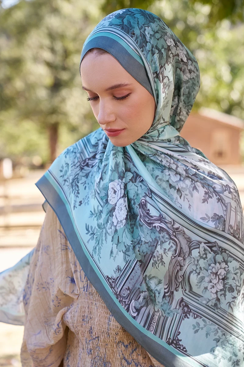 Inspired Esperanza Desen Şal - Mint - ED SCARF